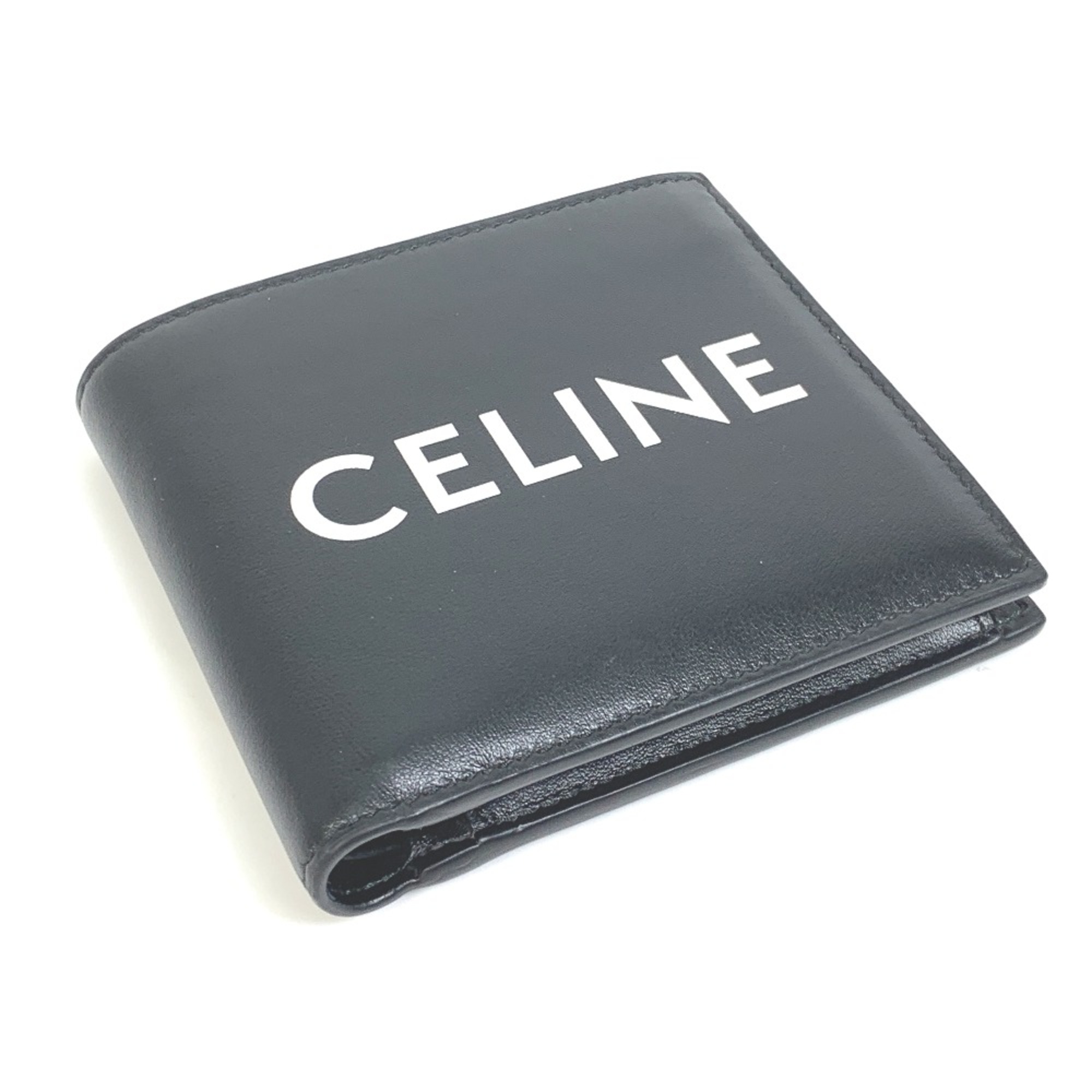 CELINE 10C873DME logo Folded wallet Black