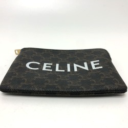 CELINE 10C662CA2 Triomphe Accessory case Coin Compartment coin purse Brown GoldHardware