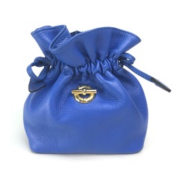 CELINE vintage Pouch Blue x GoldHardware