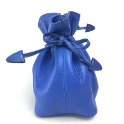 CELINE vintage Pouch Blue x GoldHardware