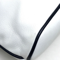 CELINE Ribbon motif Bag Shoulder Bag White x Black