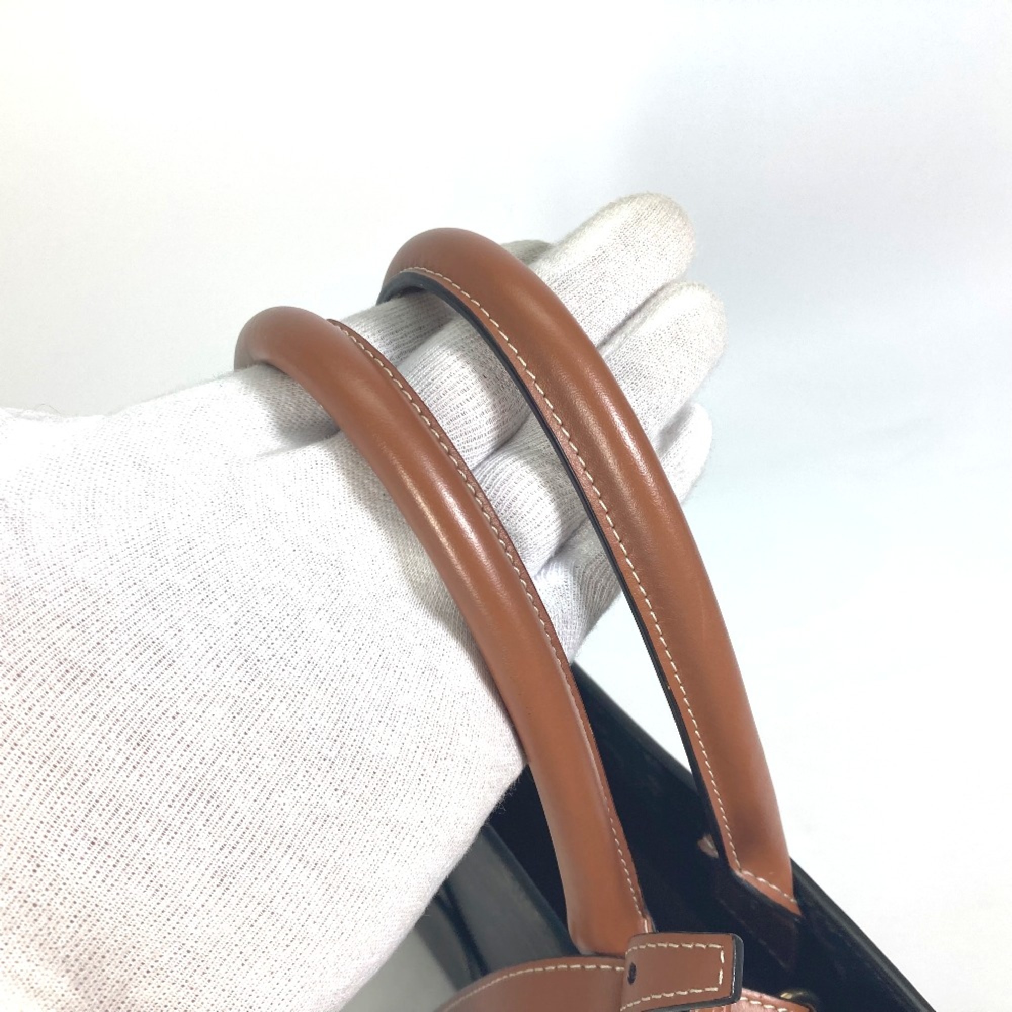 CELINE 191542 Triomphe Vertical Cover Small Bag 2WAY Bag Shoulder Bag Hand Bag Crossbody Tote Bag Brown