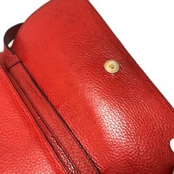 CELINE Crossbody bag bag flap Shoulder Bag Red Red