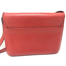 CELINE Crossbody bag bag flap Shoulder Bag Red Red