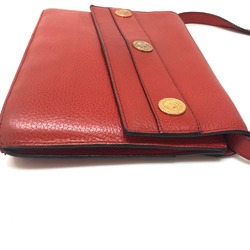 CELINE Crossbody bag bag flap Shoulder Bag Red Red