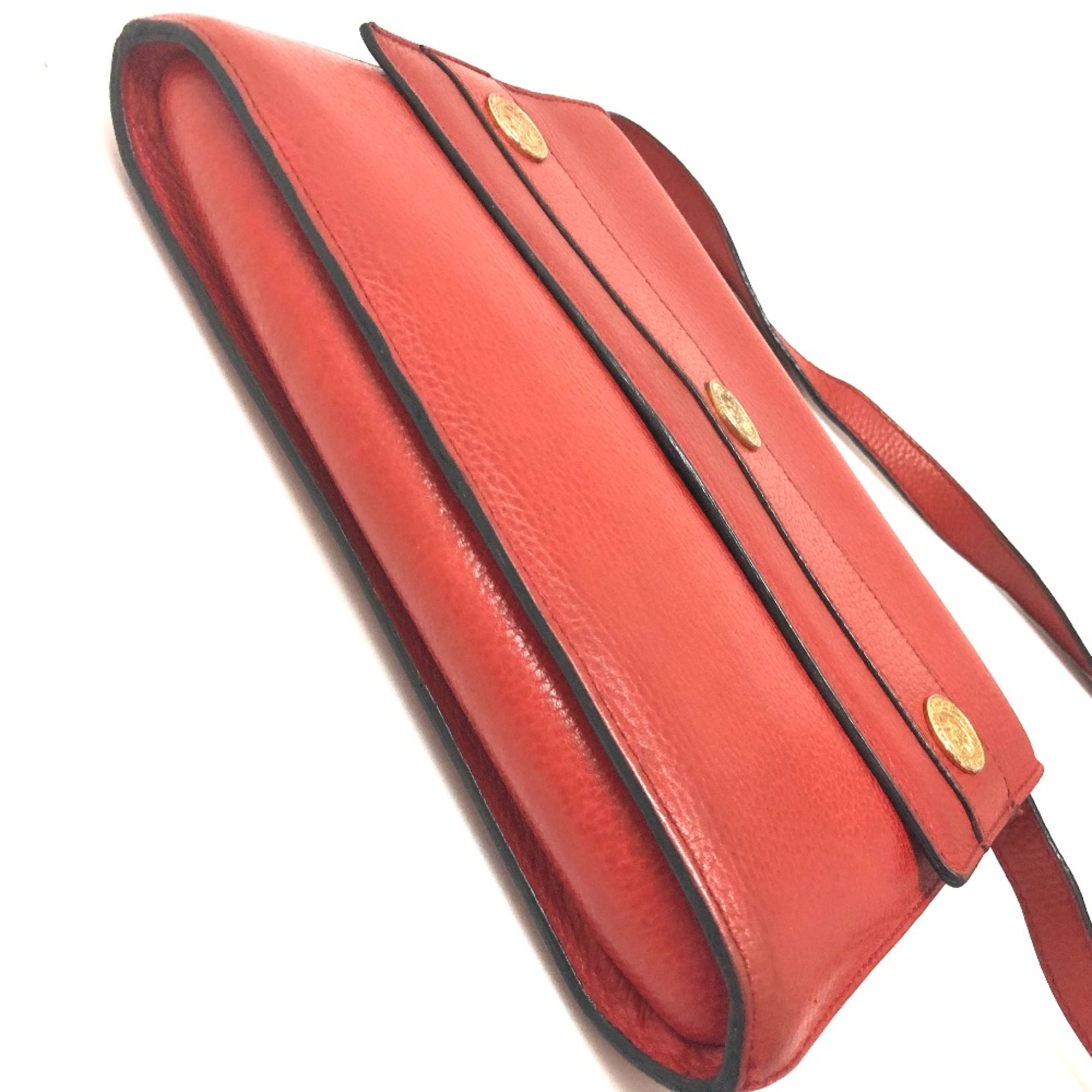 CELINE Crossbody bag bag flap Shoulder Bag Red Red