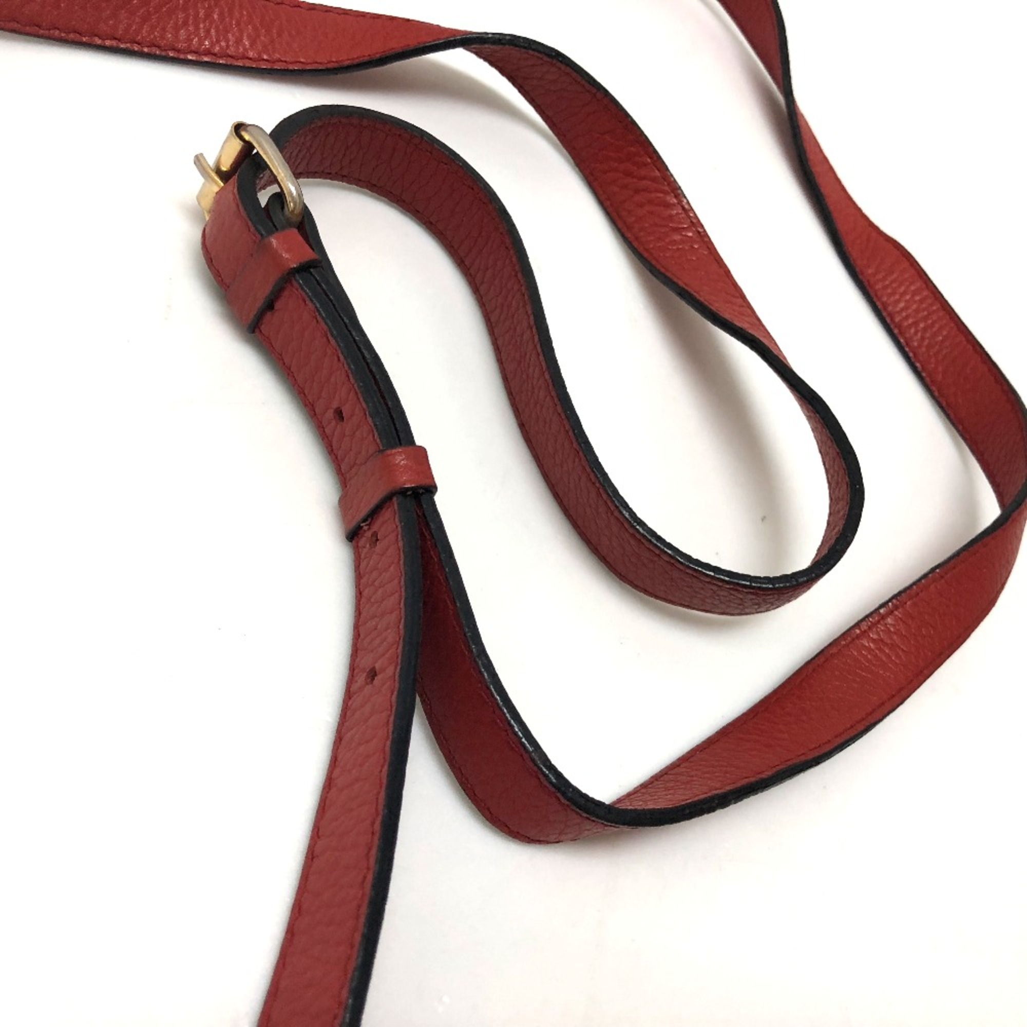 CELINE Crossbody bag bag flap Shoulder Bag Red Red