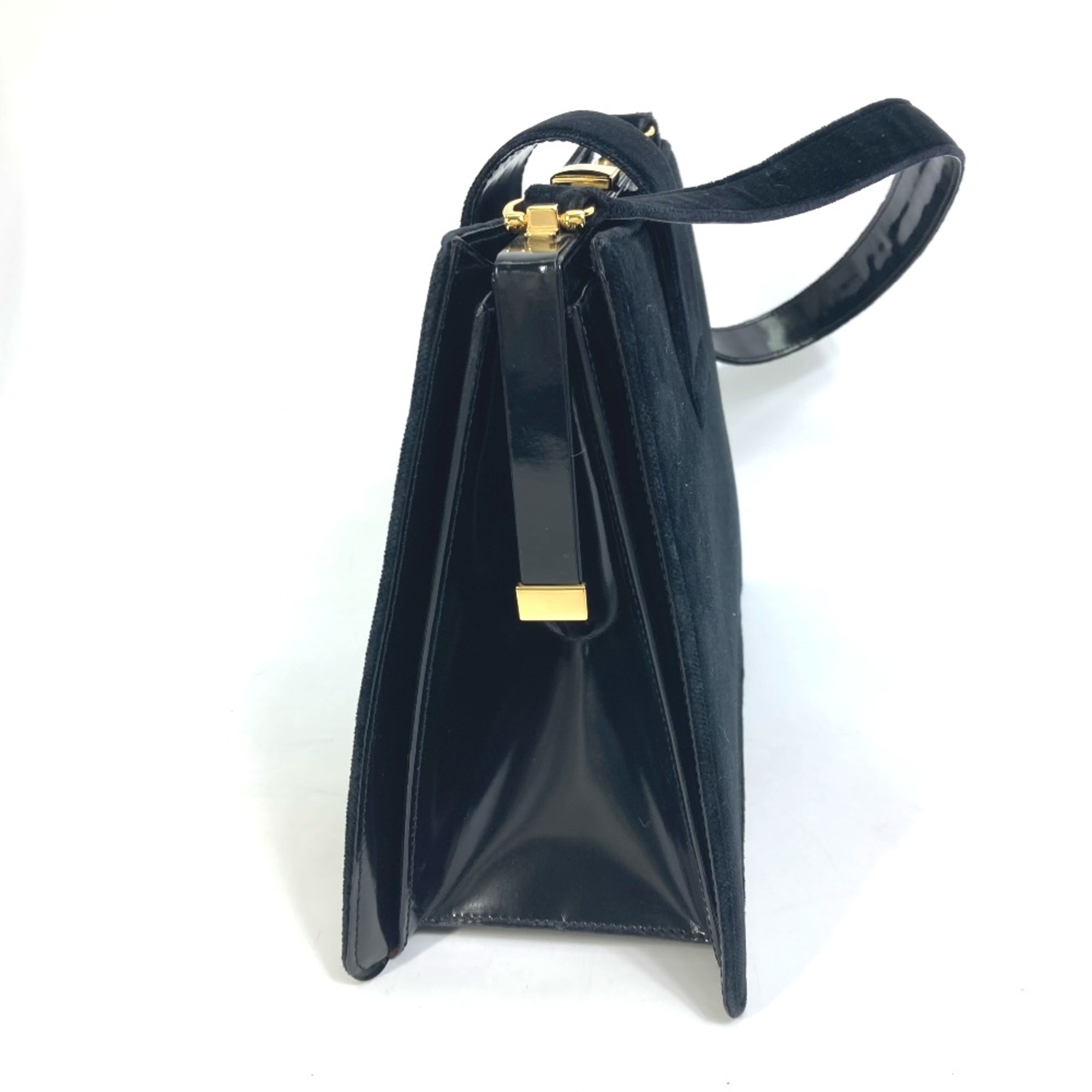 CELINE Kisslock bag shawl Shoulder Bag Black