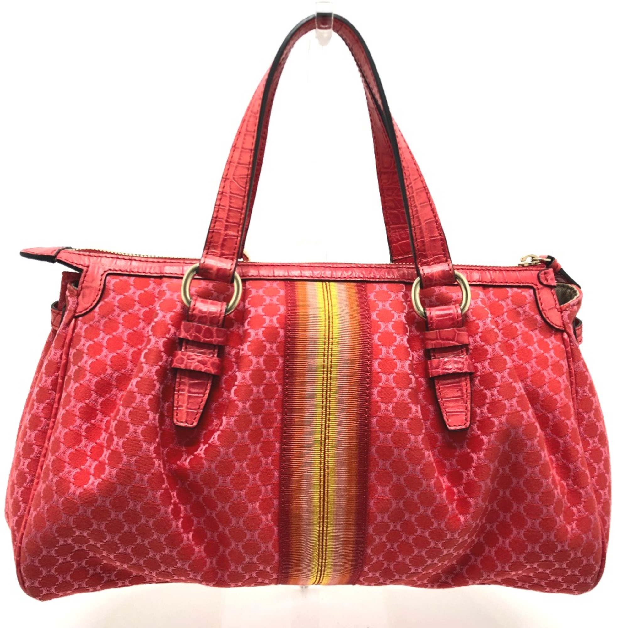 CELINE Macadam Bag Tote Bag Hand Bag RedBased