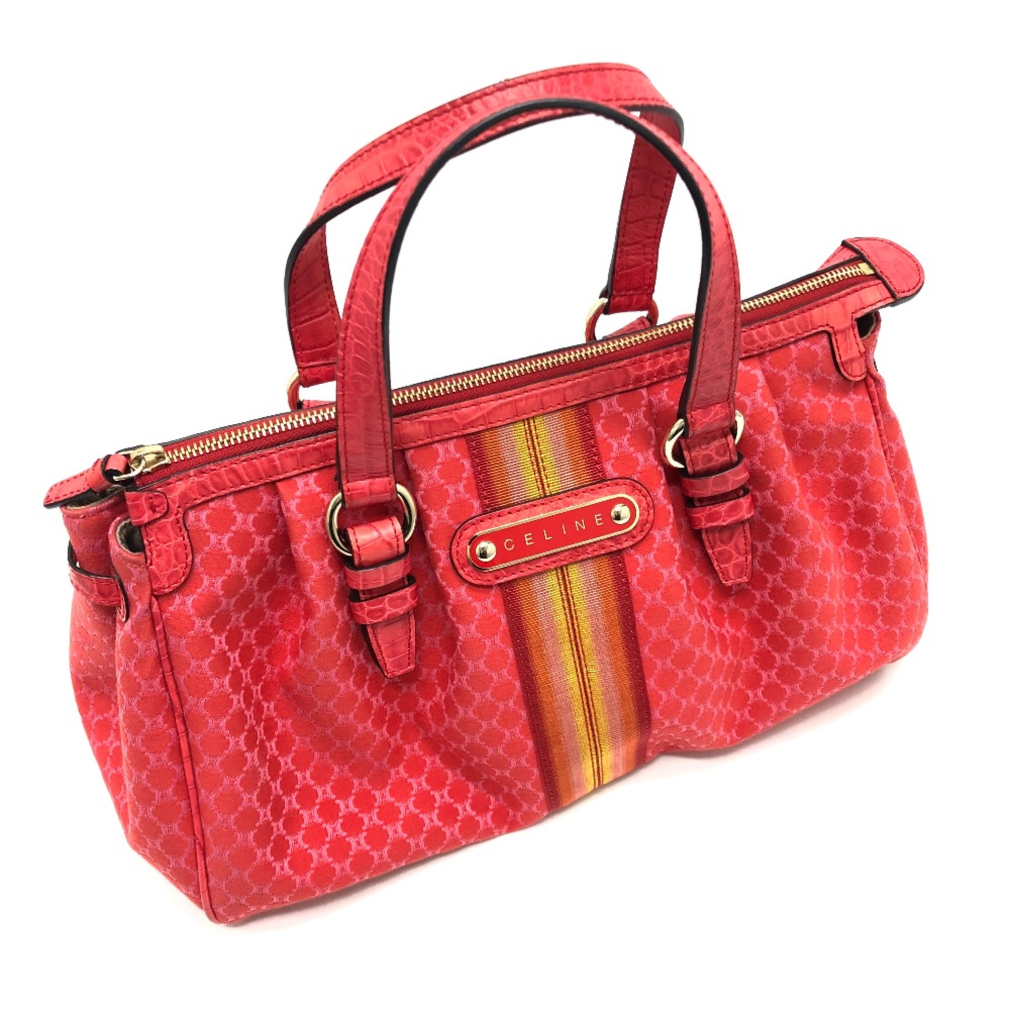 CELINE Macadam Bag Tote Bag Hand Bag RedBased