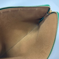 CELINE Pouch Clutch bag Brown Green