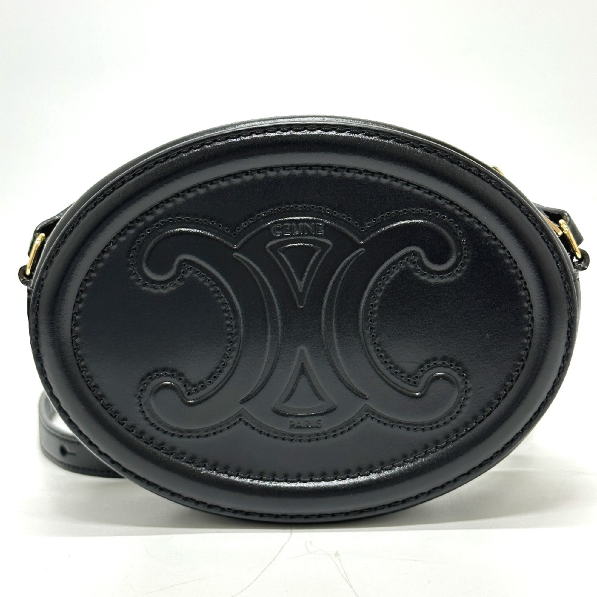 CELINE Triomphe crossbody bag Shoulder Bag Black