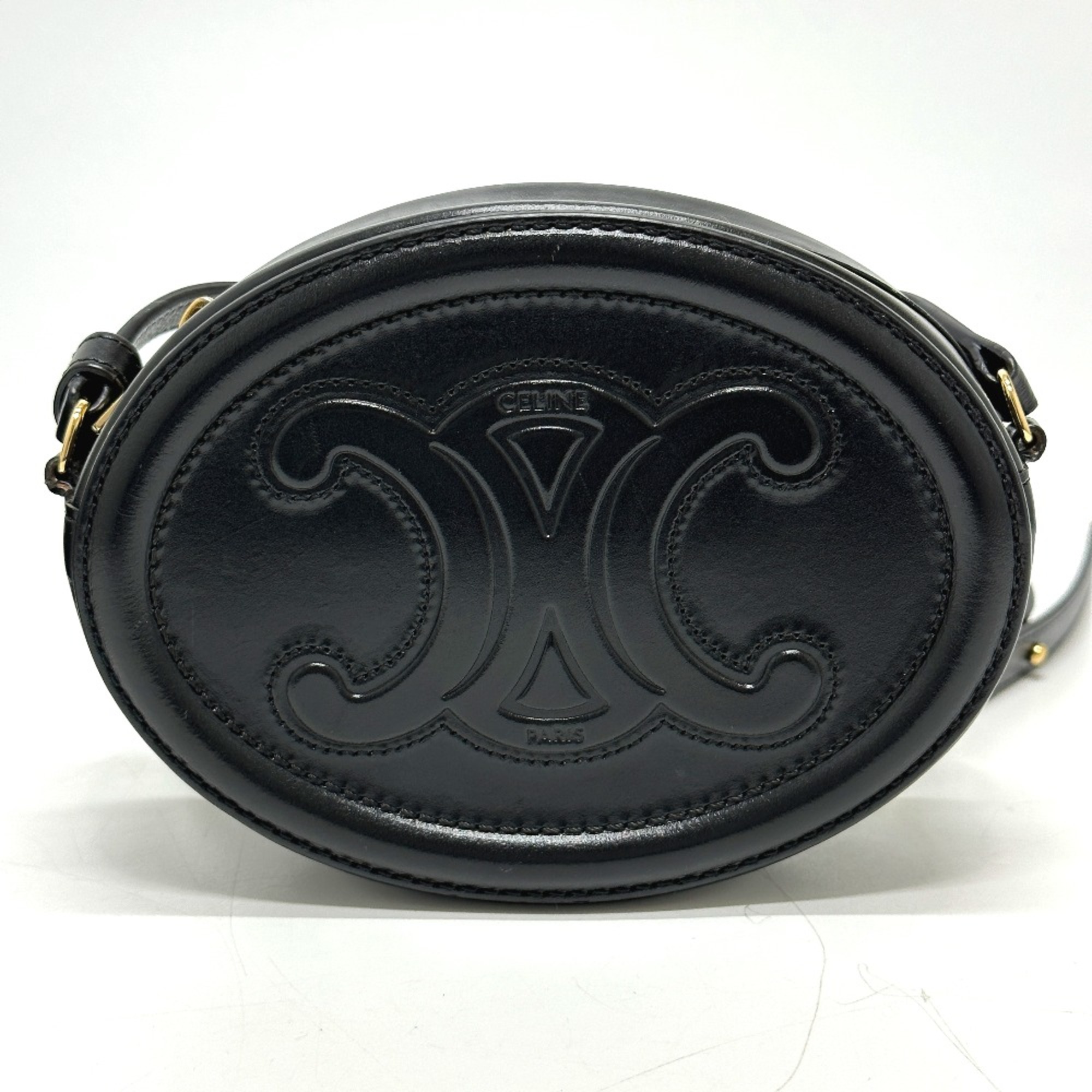 CELINE Triomphe crossbody bag Shoulder Bag Black