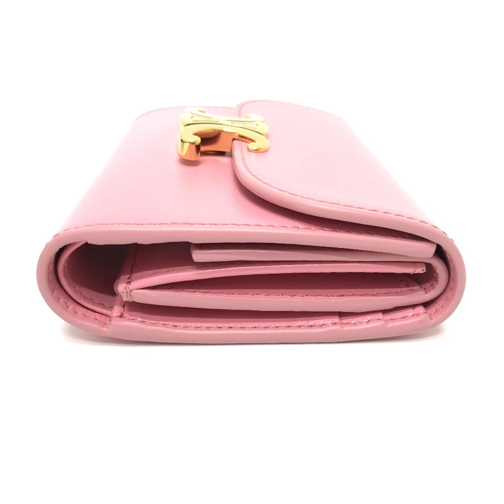 CELINE Small wallet Trifold wallet pink GoldHardware