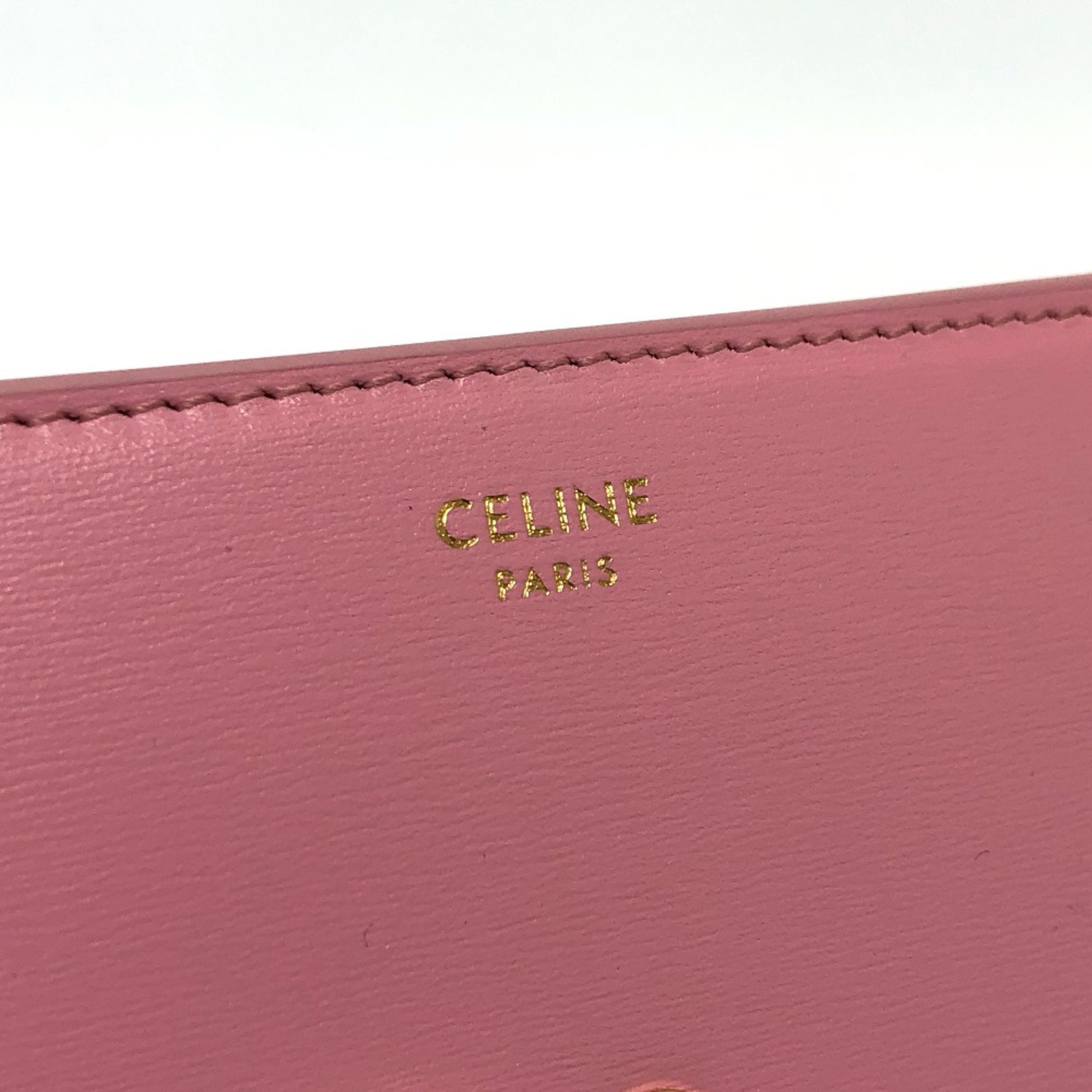 CELINE Small wallet Trifold wallet pink GoldHardware