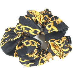 CELINE Triomphe hair accessories hair rubber Shush Black yellow