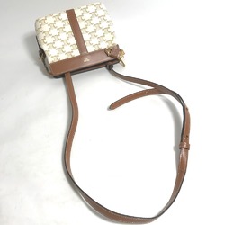 CELINE 191992BZJ Pochette Bag Crossbody Shoulder Bag White Brown