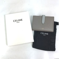 CELINE 10B643BRU.10PI Bicolor Trifold wallet Pebble /Mineral Gray x light blue