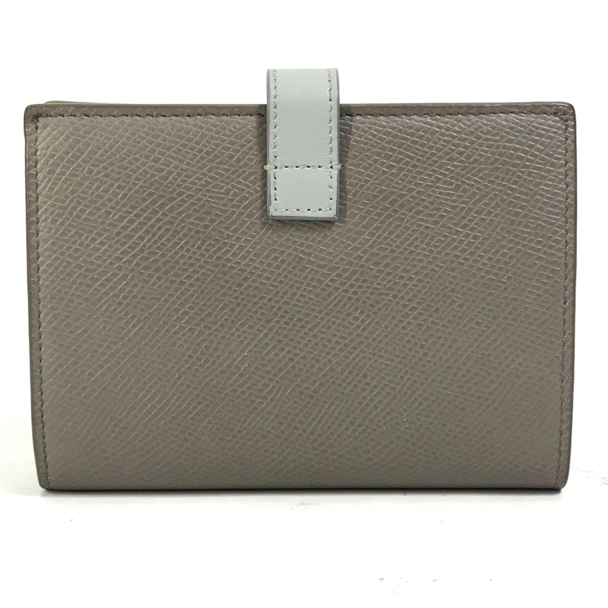 CELINE 10B643BRU.10PI Bicolor Trifold wallet Pebble /Mineral Gray x light blue