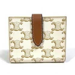 CELINE Macadam Triomphe Folded wallet White/Brown