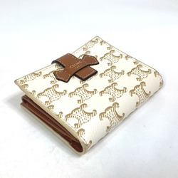 CELINE Macadam Triomphe Folded wallet White/Brown