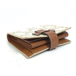 CELINE Macadam Triomphe Folded wallet White/Brown