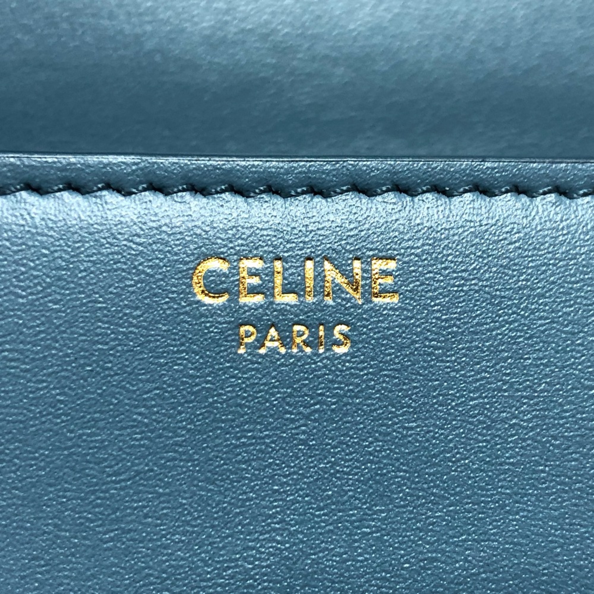 CELINE Triomphe Shoulder Bag blue