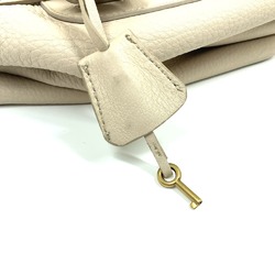 CELINE Old logo Bag Hand Bag Beige