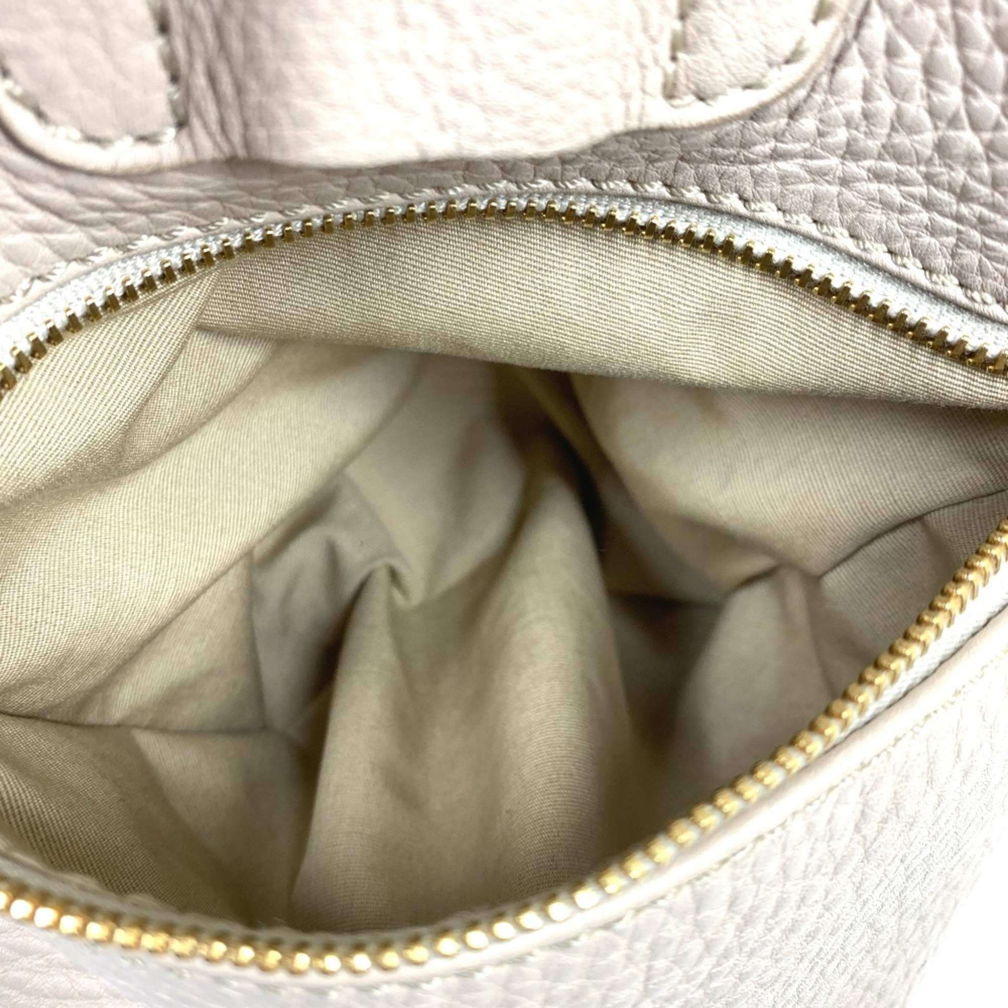 CELINE Old logo Bag Hand Bag Beige