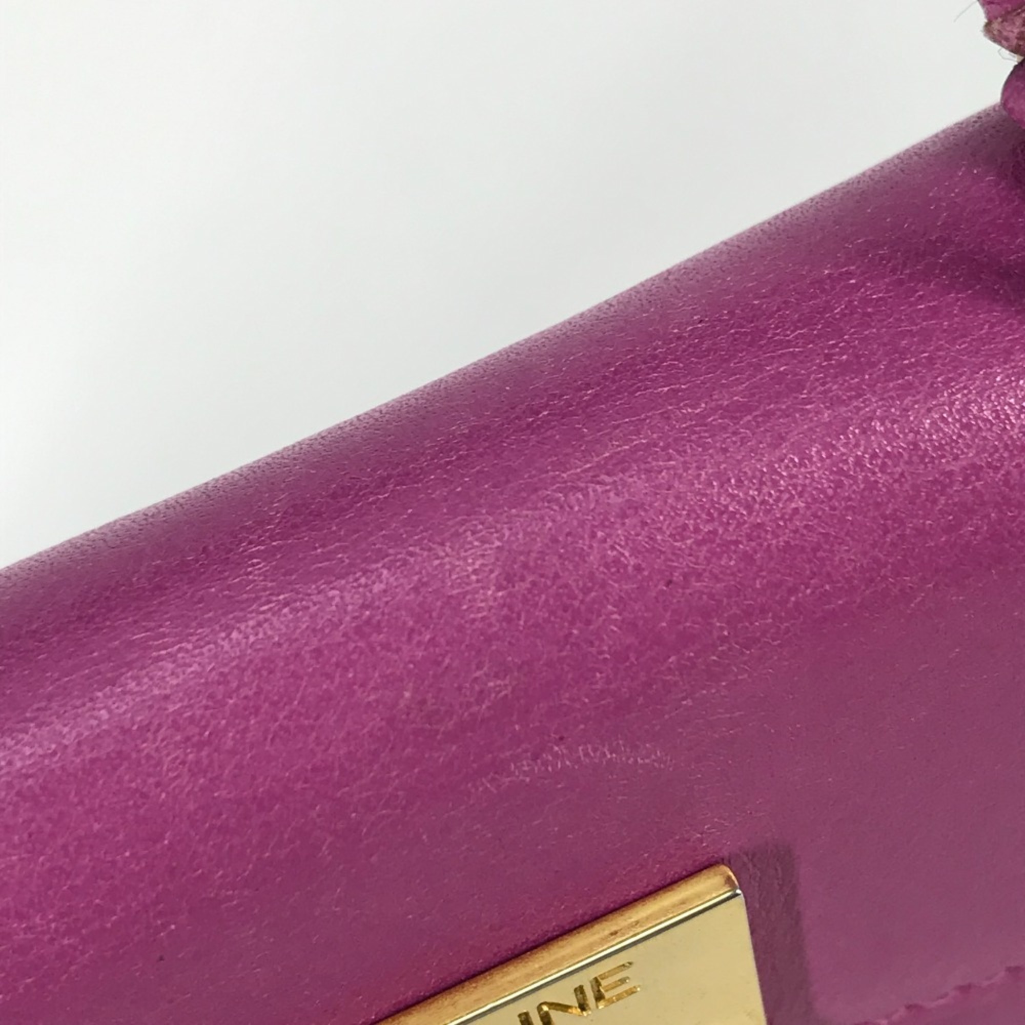 CELINE Bag vintage bag Hand Bag Purple Based Gold