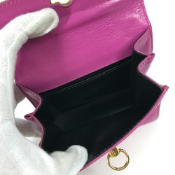 CELINE Bag vintage bag Hand Bag Purple Based Gold