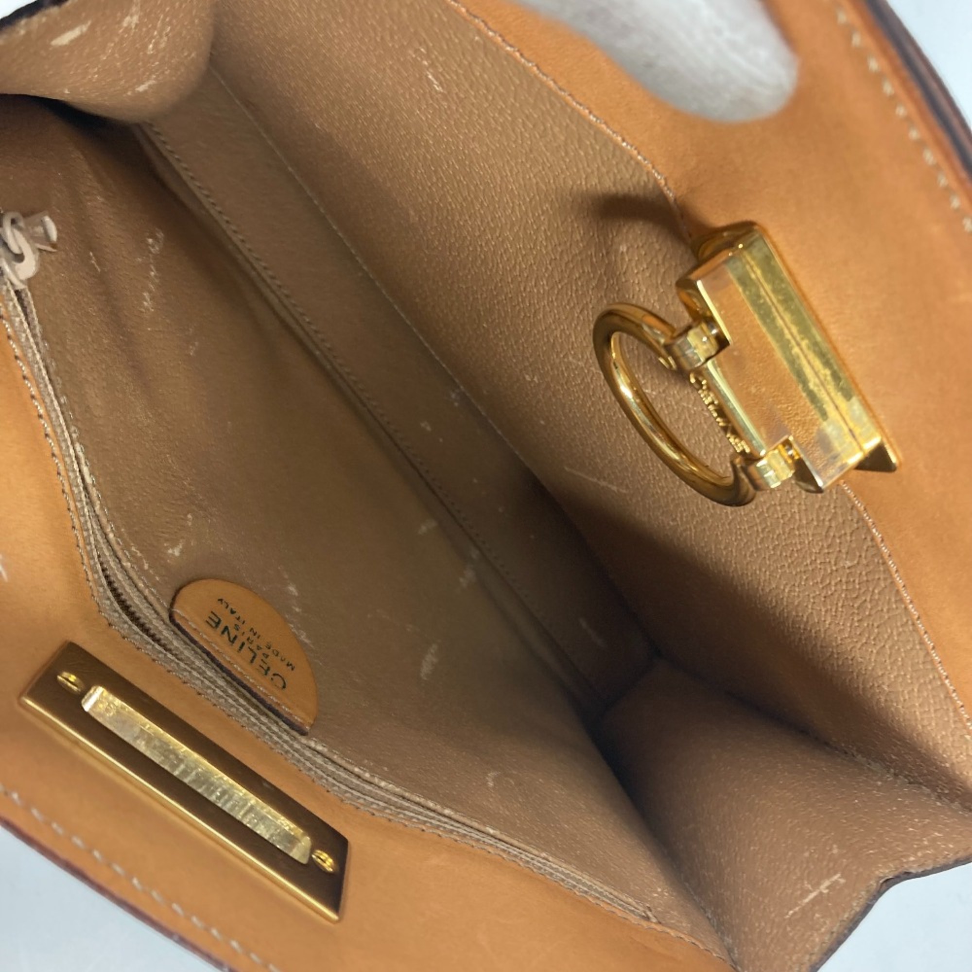 CELINE Bag vintage Hand Bag Brown