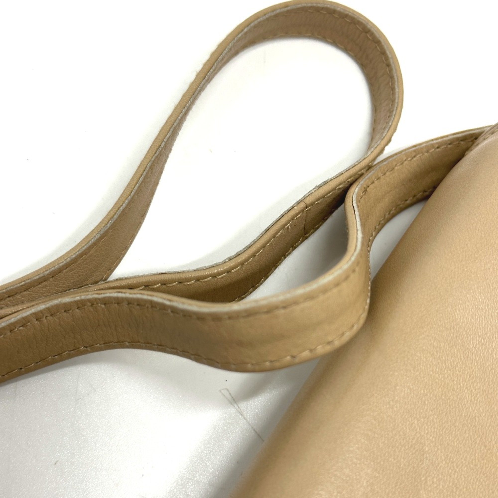 CELINE Triomphe crossbody vintage Shoulder Bag Beige