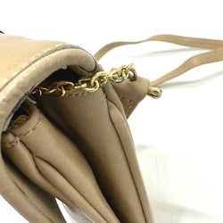 CELINE Triomphe crossbody vintage Shoulder Bag Beige