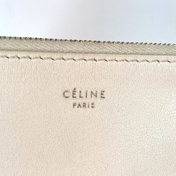 CELINE Bicolor Pouch Clutch bag White x yellow