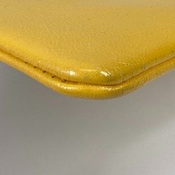 CELINE Bicolor Pouch Clutch bag White x yellow