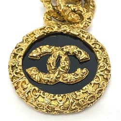 Chanel Coco CC Mark Charm 03A Key ring Gold x Black