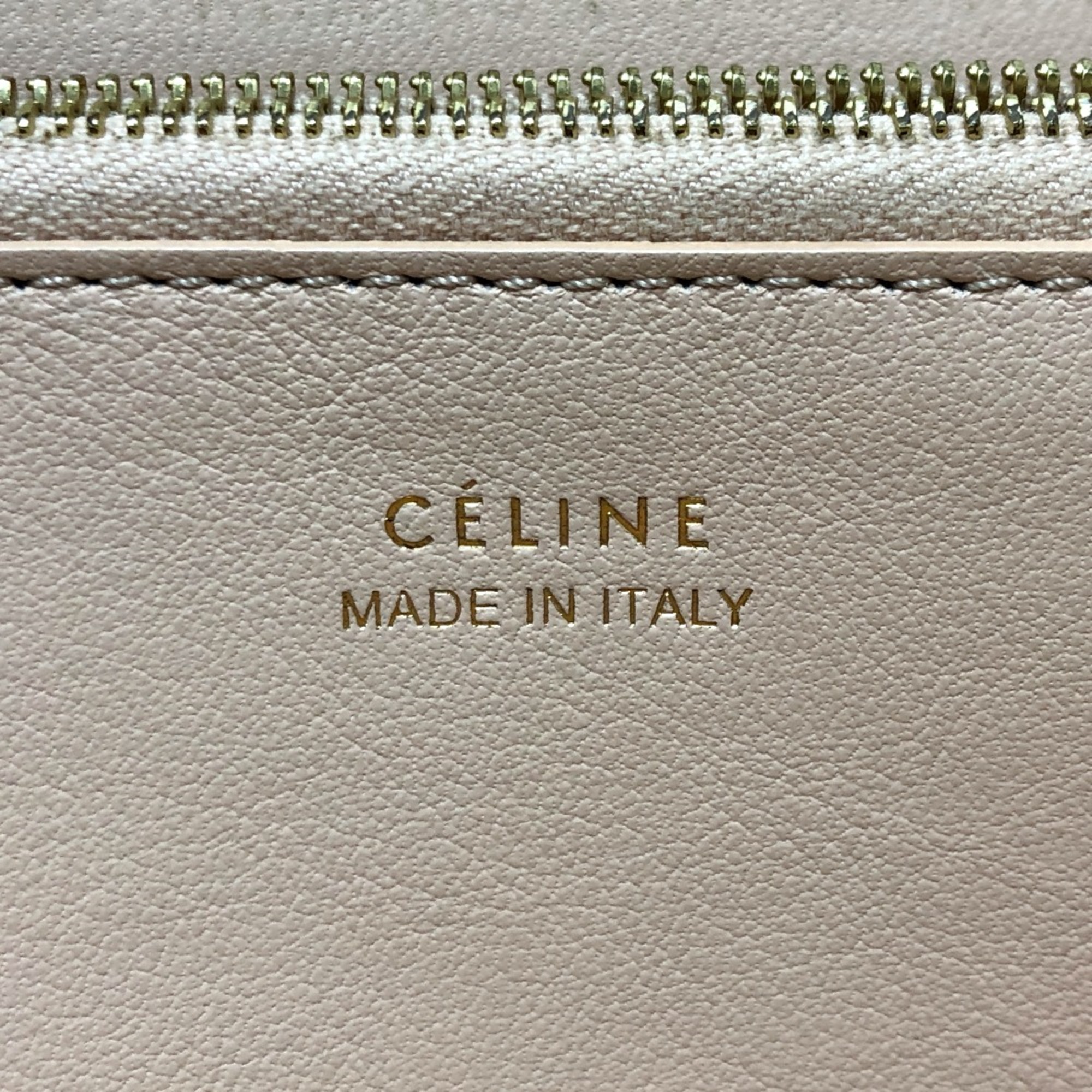 CELINE Zip Around Long Wallet BeigeBased GoldHardware