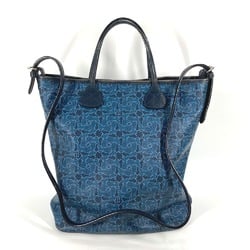 CELINE Old Tote Bag 2WAY Bag Crossbody Shoulder Bag blue Navy