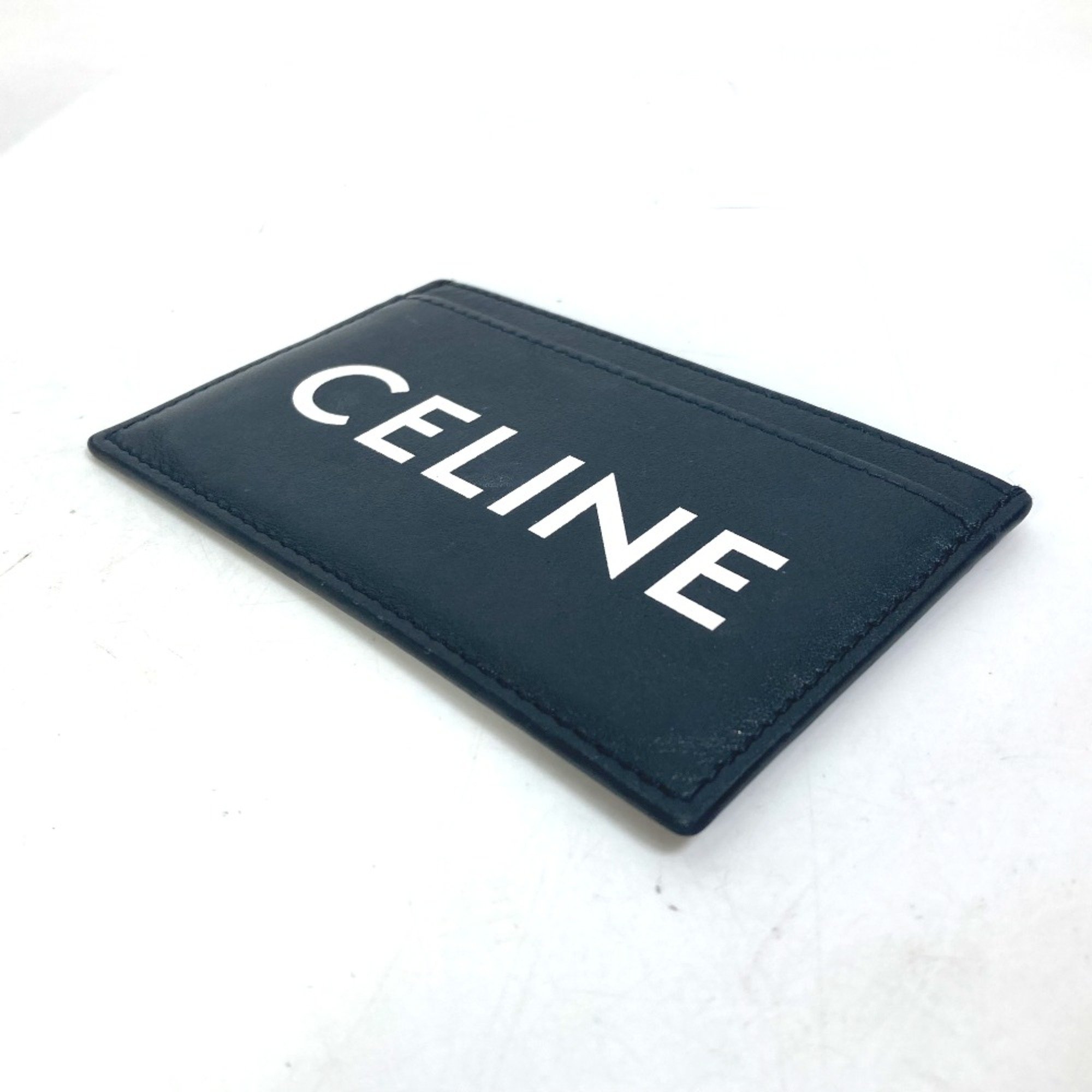 CELINE Card holder Pass Case Card Case Card Case Black White