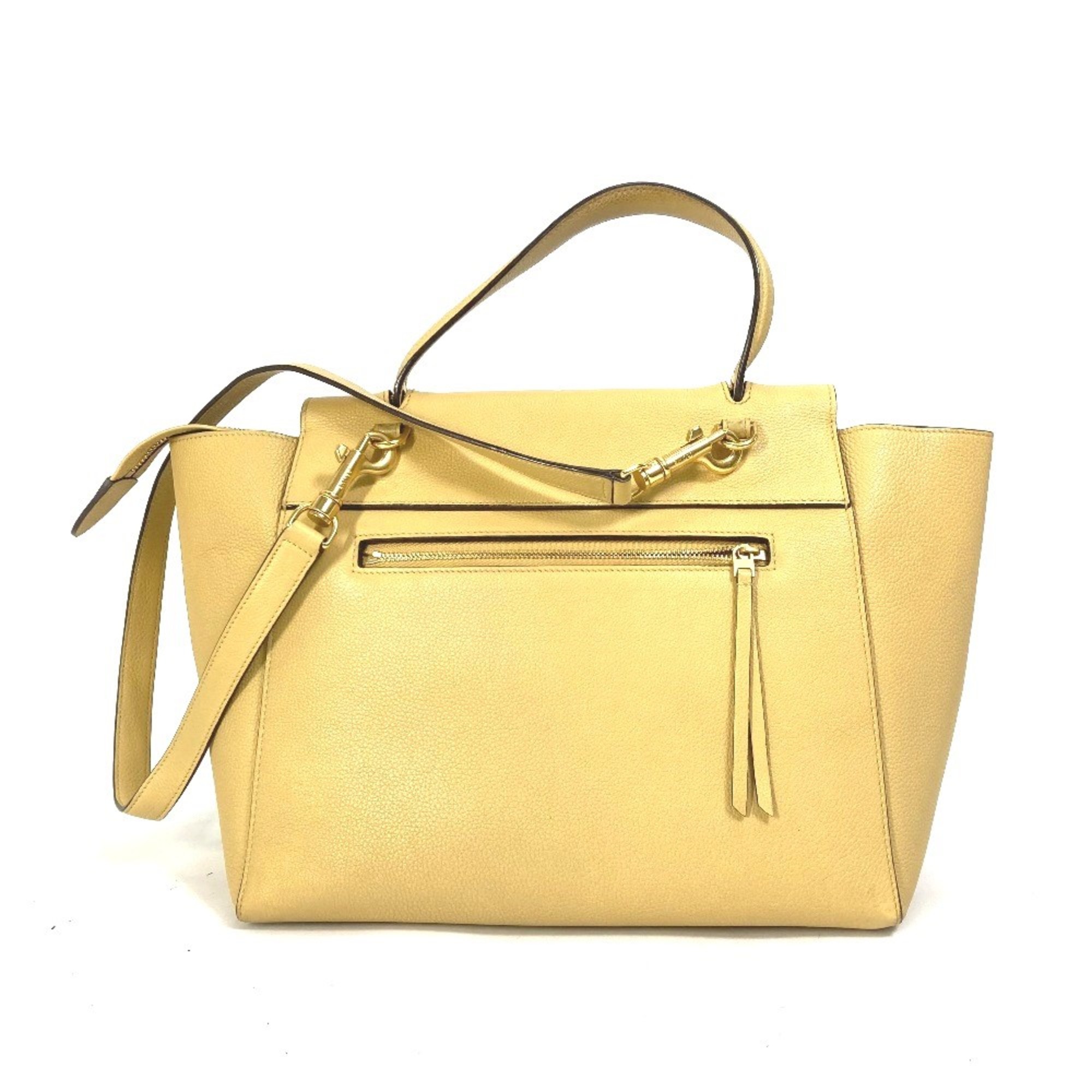 CELINE 2WAY bag shawl Shoulder Bag yellow