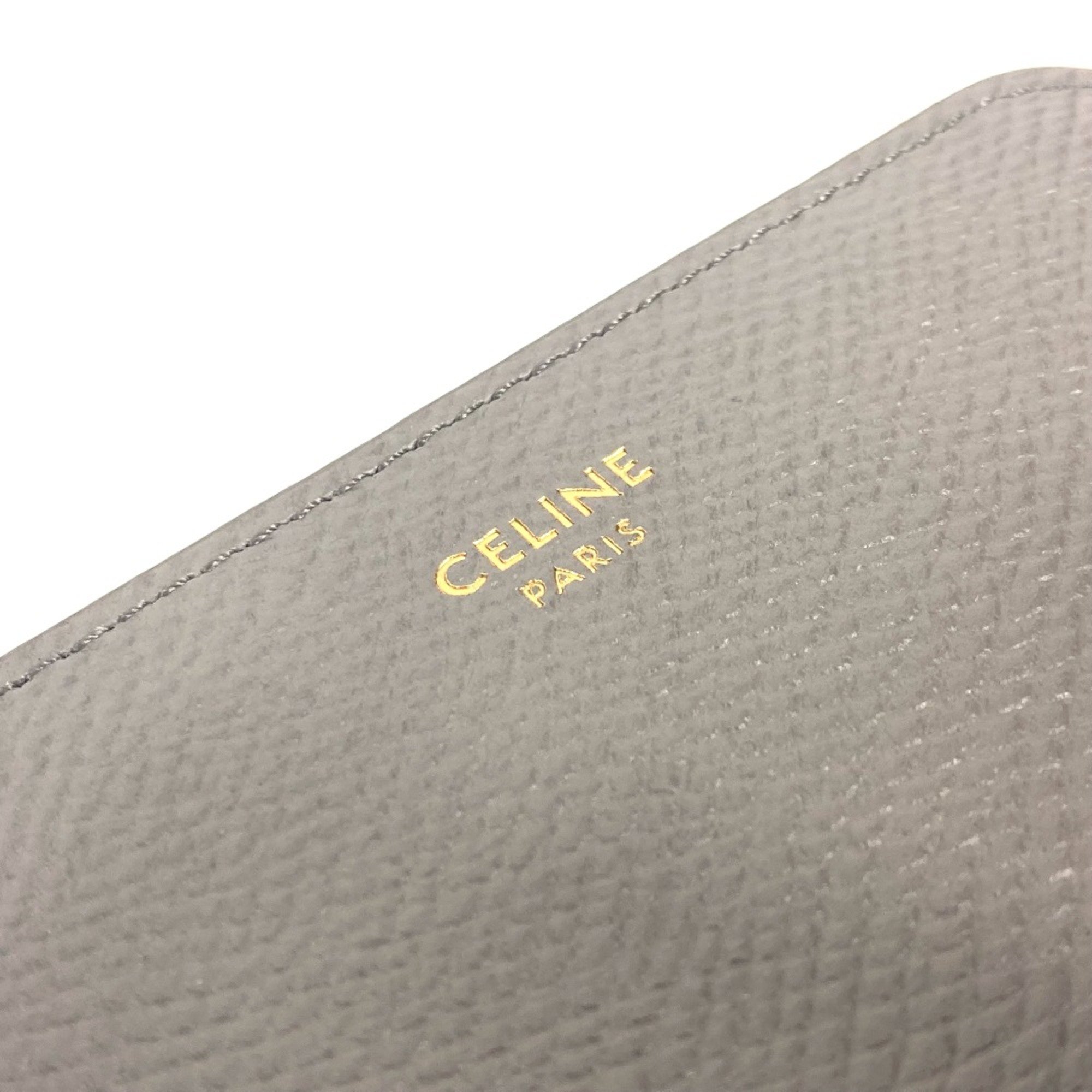 CELINE 10L203BEL.10BL Compact wallet Zip Around Folded wallet Pebble gray