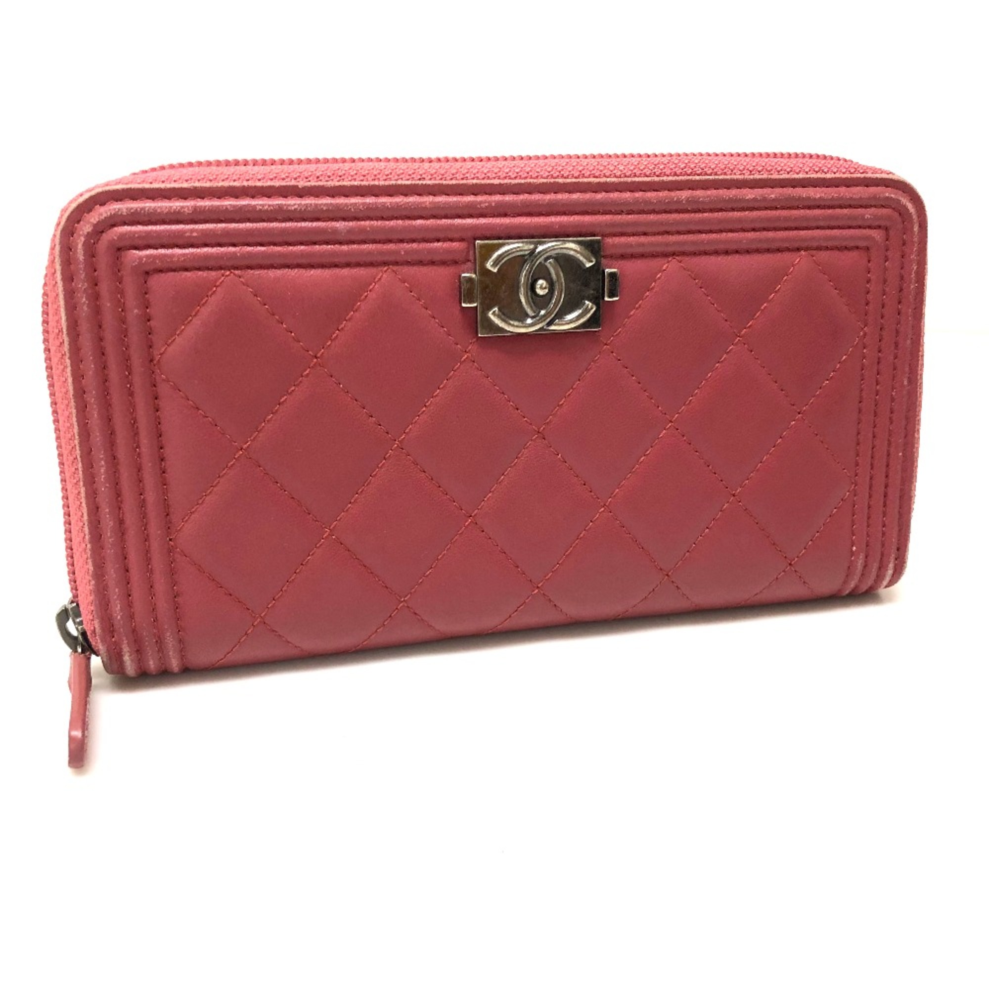 Chanel A68733 Boy chanel Zip Around Long Wallet Long Wallet Rose