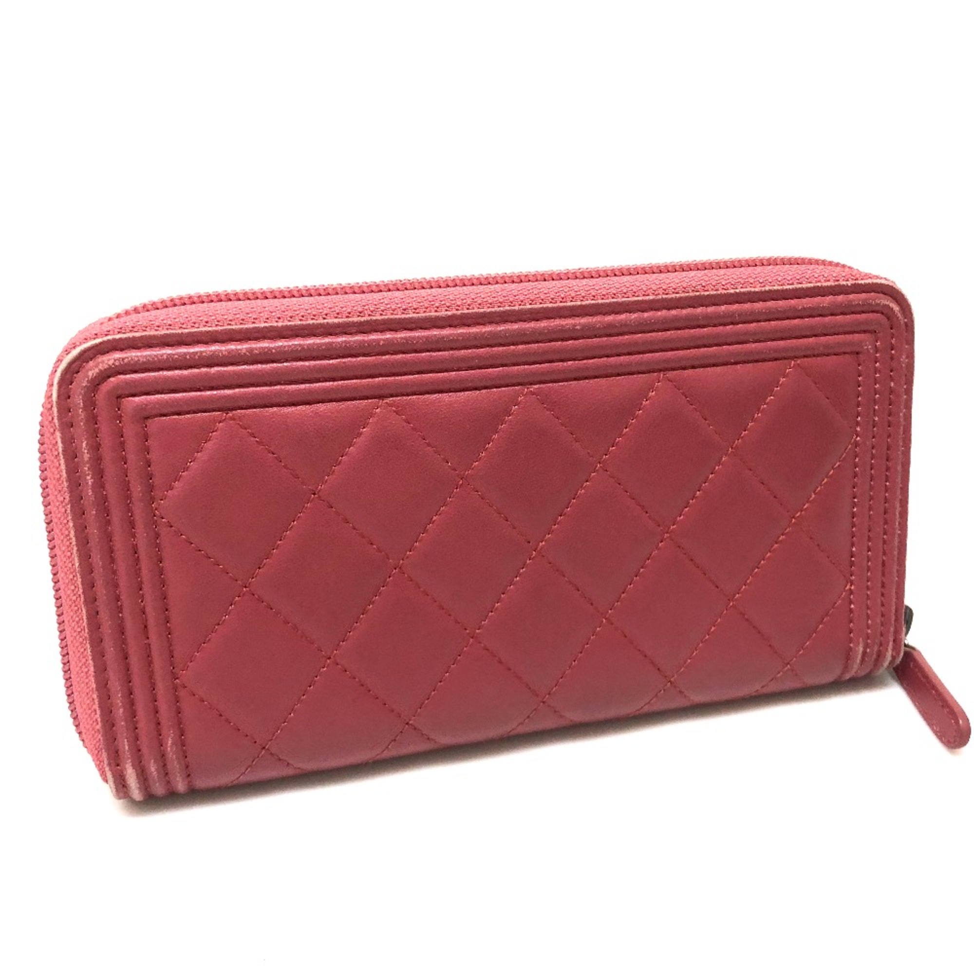 Chanel A68733 Boy chanel Zip Around Long Wallet Long Wallet Rose