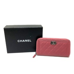 Chanel A68733 Boy chanel Zip Around Long Wallet Long Wallet Rose