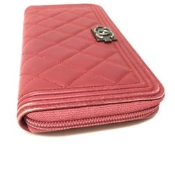 Chanel A68733 Boy chanel Zip Around Long Wallet Long Wallet Rose