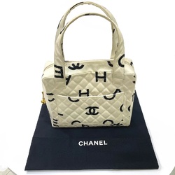 Chanel CC Mark Bag Tote Bag Hand Bag IvoryBased x Black