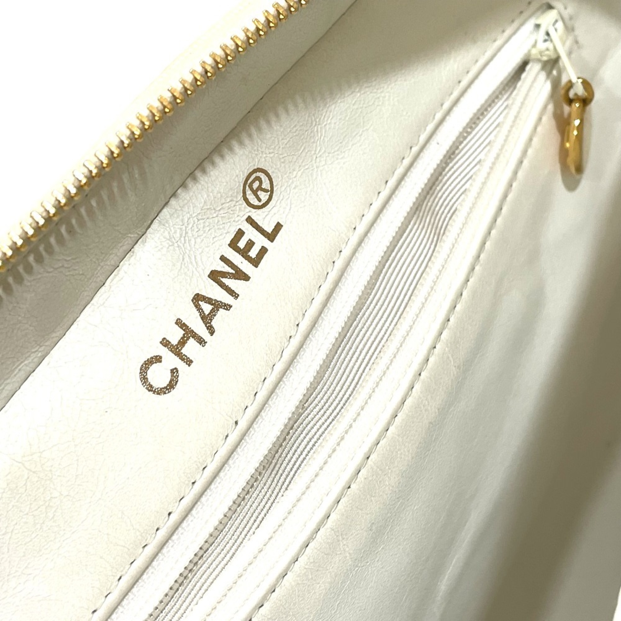 Chanel CC Mark Bag Tote Bag Hand Bag IvoryBased x Black