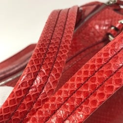 CELINE vintage Shoulder Bag Shoulder Bag Duffle Bag Red