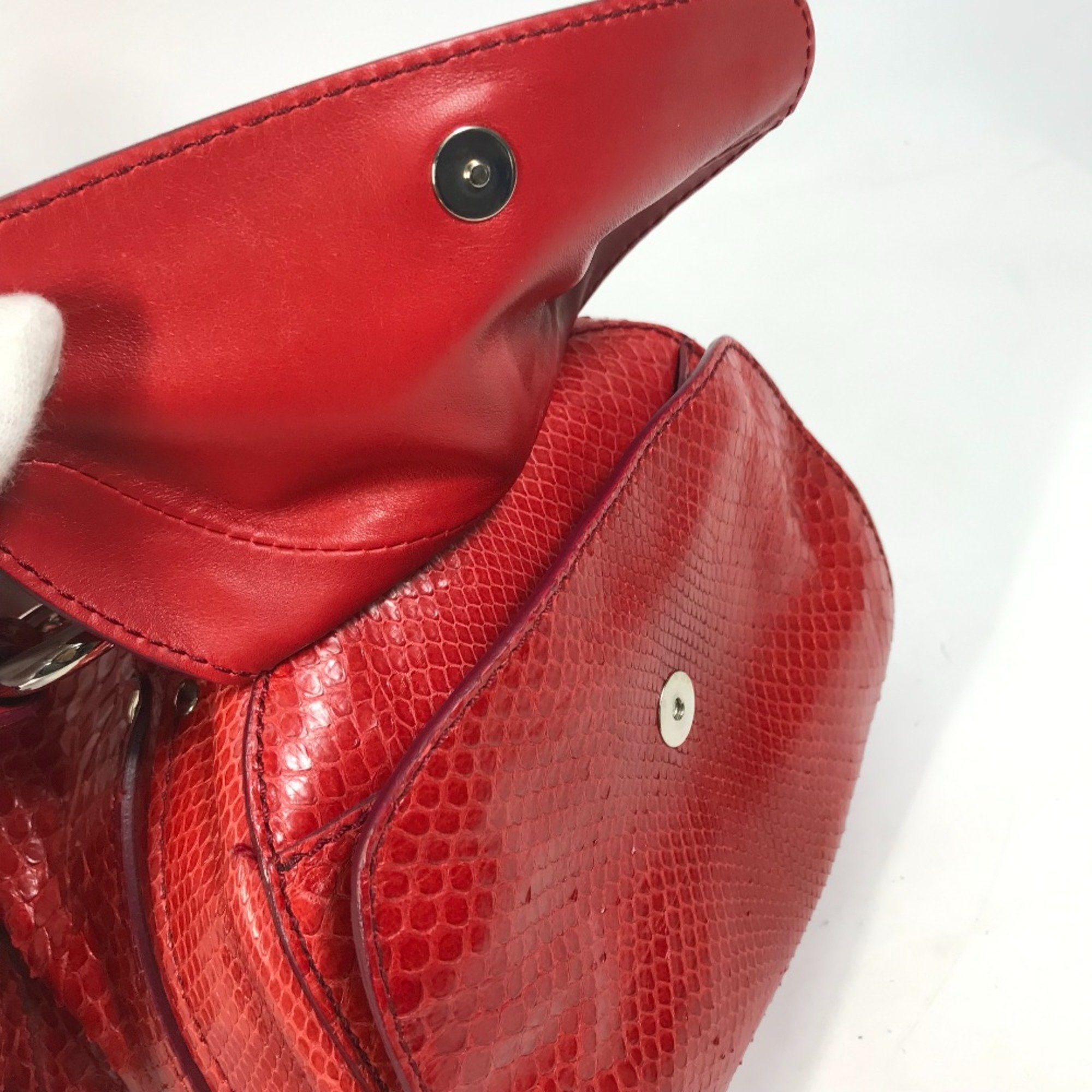 CELINE vintage Shoulder Bag Shoulder Bag Duffle Bag Red